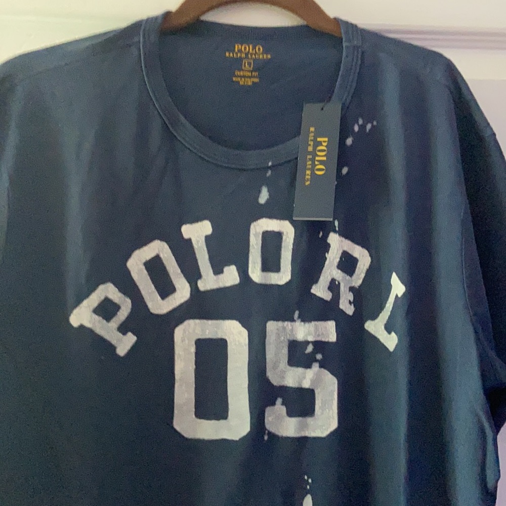POLO RALPH LAUREN T-SHIRT BLUE SIZE LARGE BRAND NEW